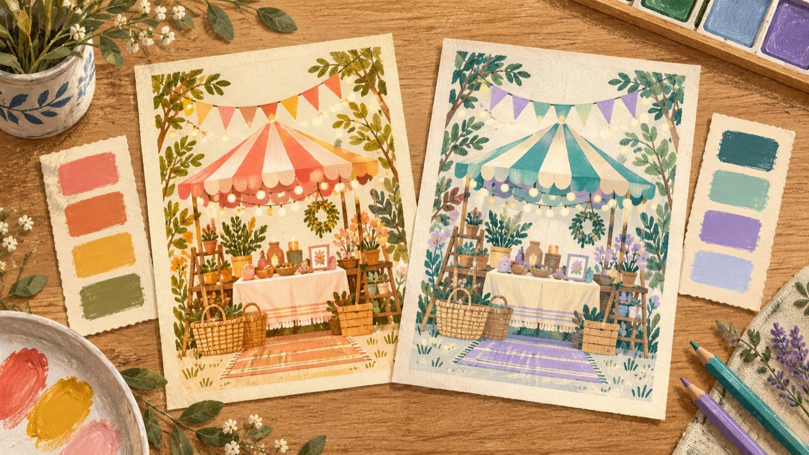 Two Palettes, One Picture: A Free Image-to-Video Colour Comparison